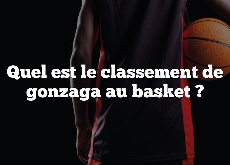 Quel est le classement de gonzaga au basket ?